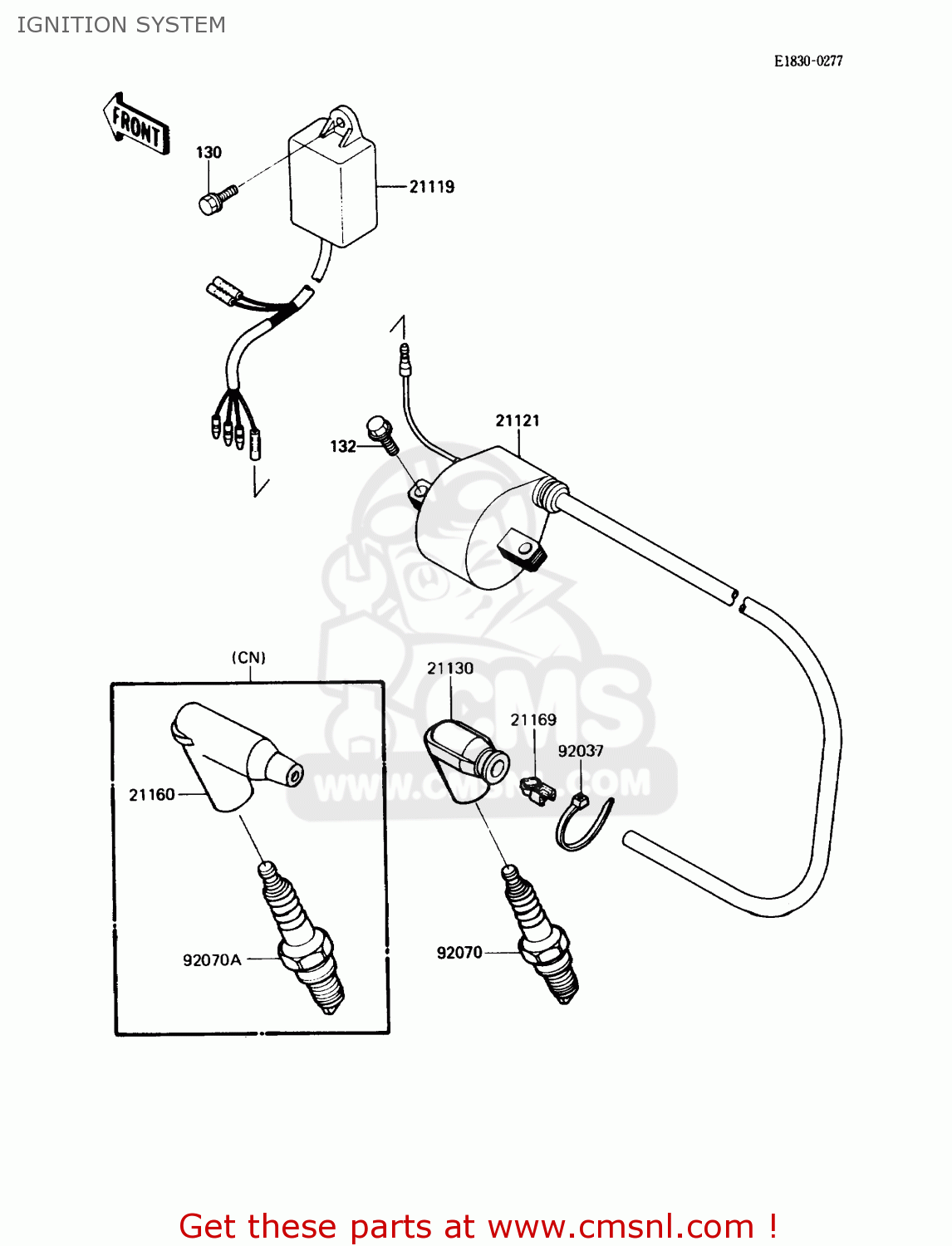 IGNITION SYSTEM KX500-D1 1988 USA CANADA