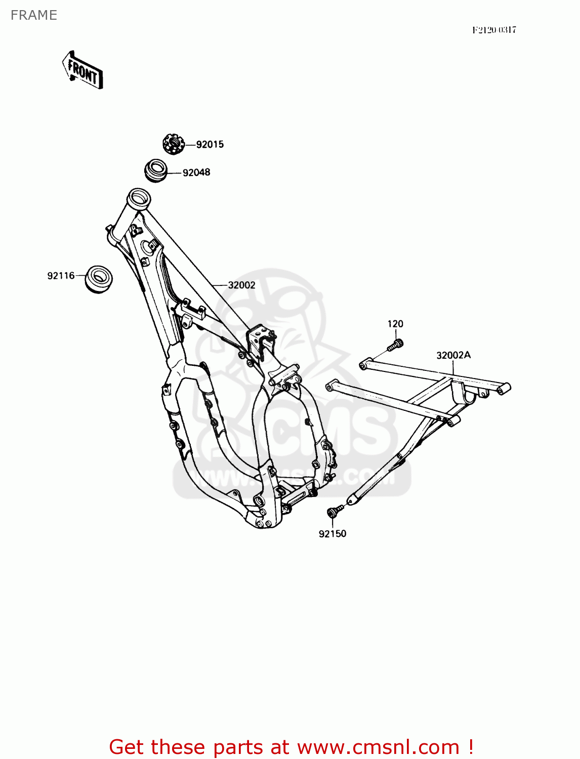 FRAME KX500-D1 1988 USA CANADA
