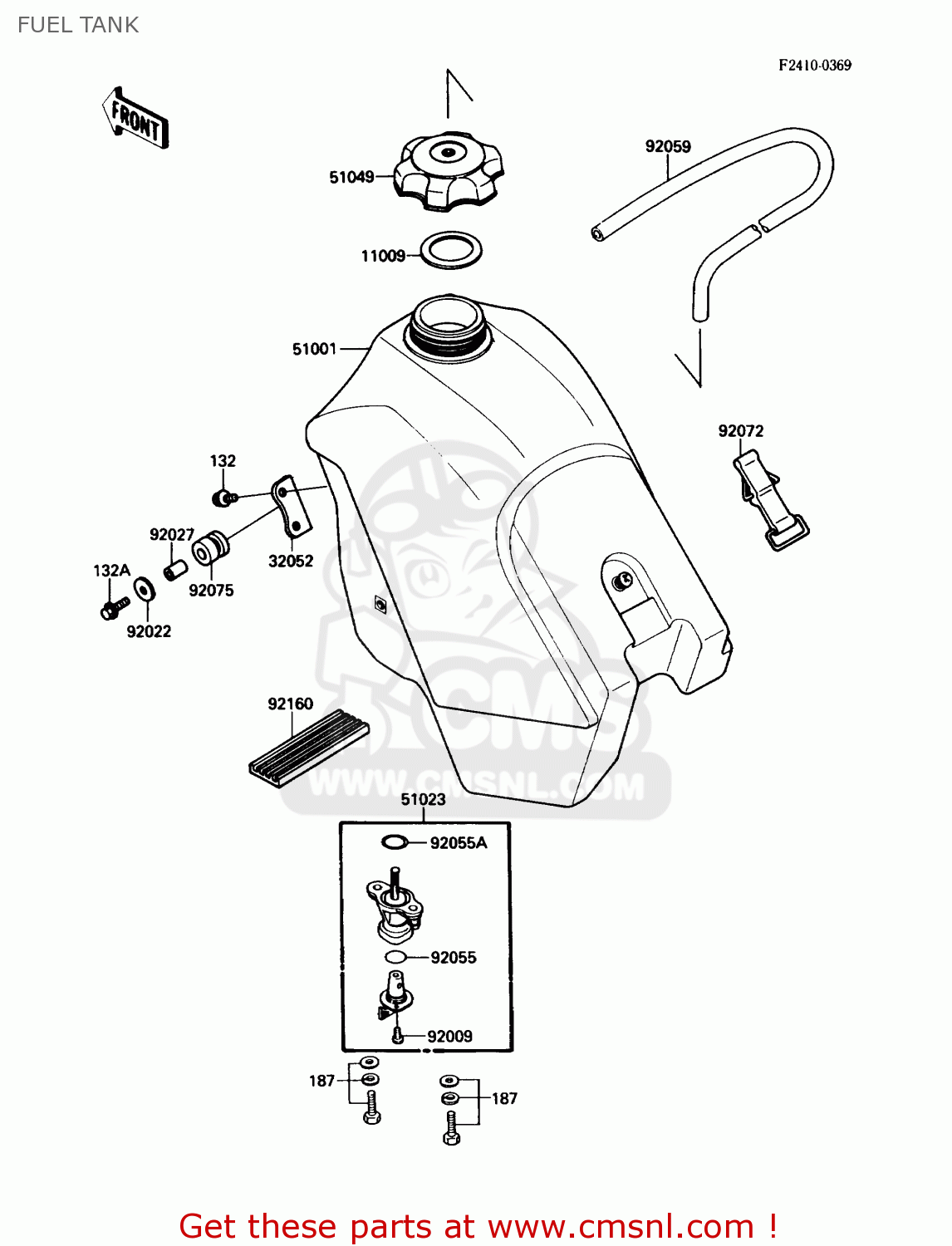 FUEL TANK KX500-D1 1988 USA CANADA