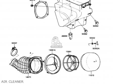 AIR CLEANER - KX500-D1 1988 USA CANADA