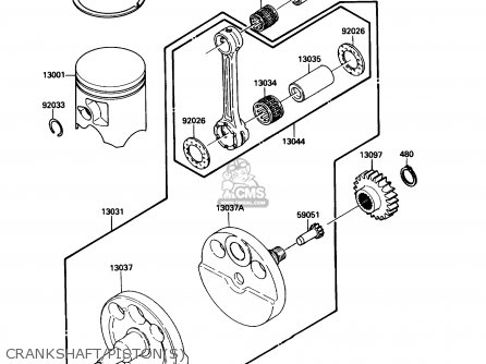 CRANKSHAFT/PISTON(S) - KX500-D1 1988 USA CANADA