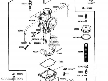 CARBURETOR - KX500-D1 1988 USA CANADA