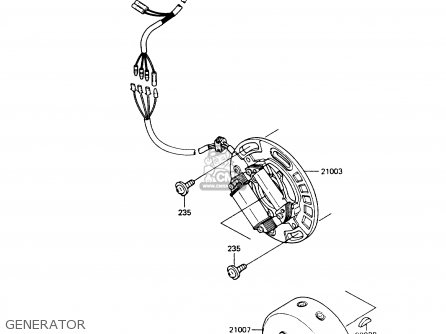 GENERATOR - KX500-D1 1988 USA CANADA