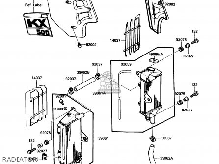 RADIATOR - KX500-D1 1988 USA CANADA
