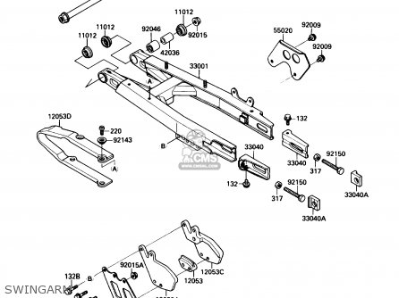SWINGARM - KX500-D1 1988 USA CANADA