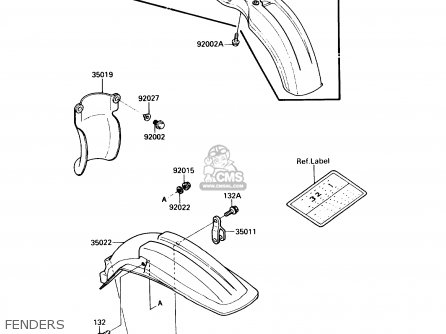 FENDERS - KX500-D1 1988 USA CANADA