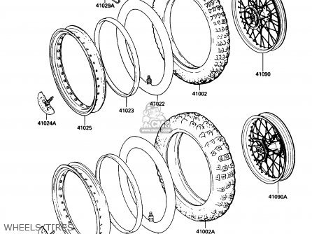 WHEELS/TIRES - KX500-D1 1988 USA CANADA