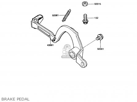 BRAKE PEDAL - KX500-D1 1988 USA CANADA