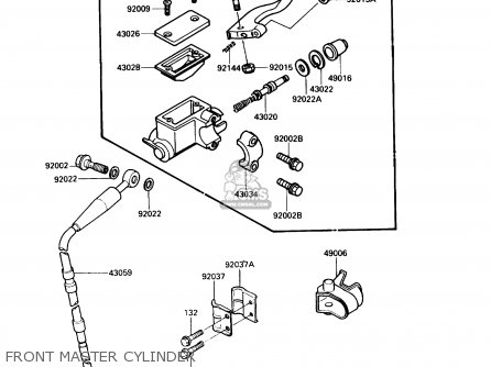 FRONT MASTER CYLINDER - KX500-D1 1988 USA CANADA