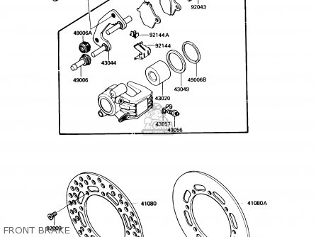 FRONT BRAKE - KX500-D1 1988 USA CANADA
