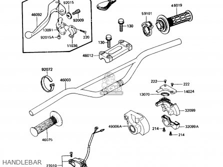 HANDLEBAR - KX500-D1 1988 USA CANADA