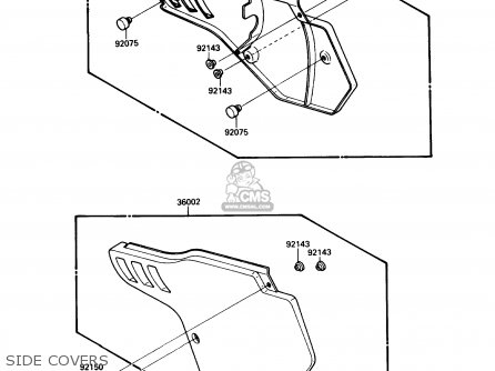 SIDE COVERS - KX500-D1 1988 USA CANADA