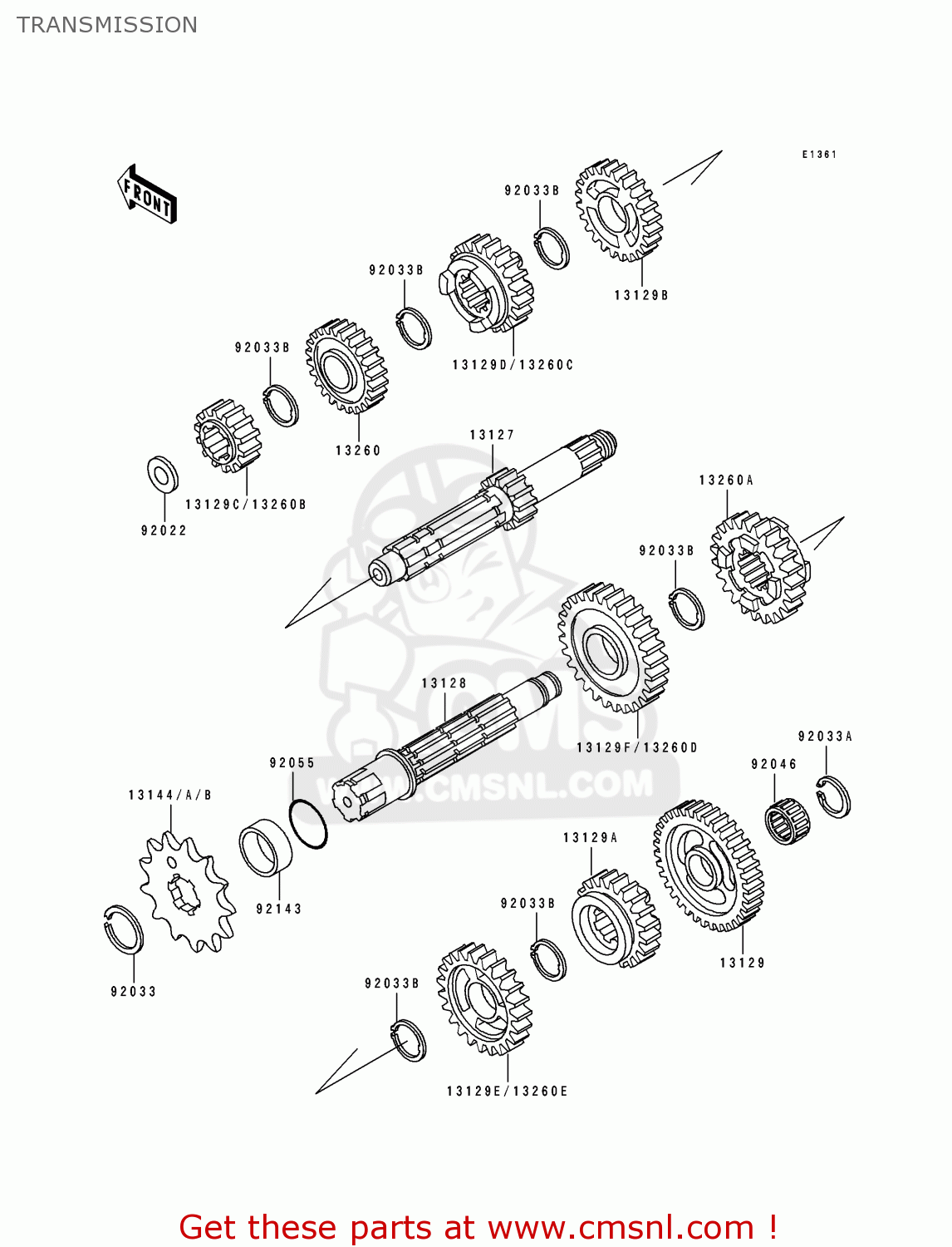 TRANSMISSION KX500-E1 1989 EUROPE UK AL