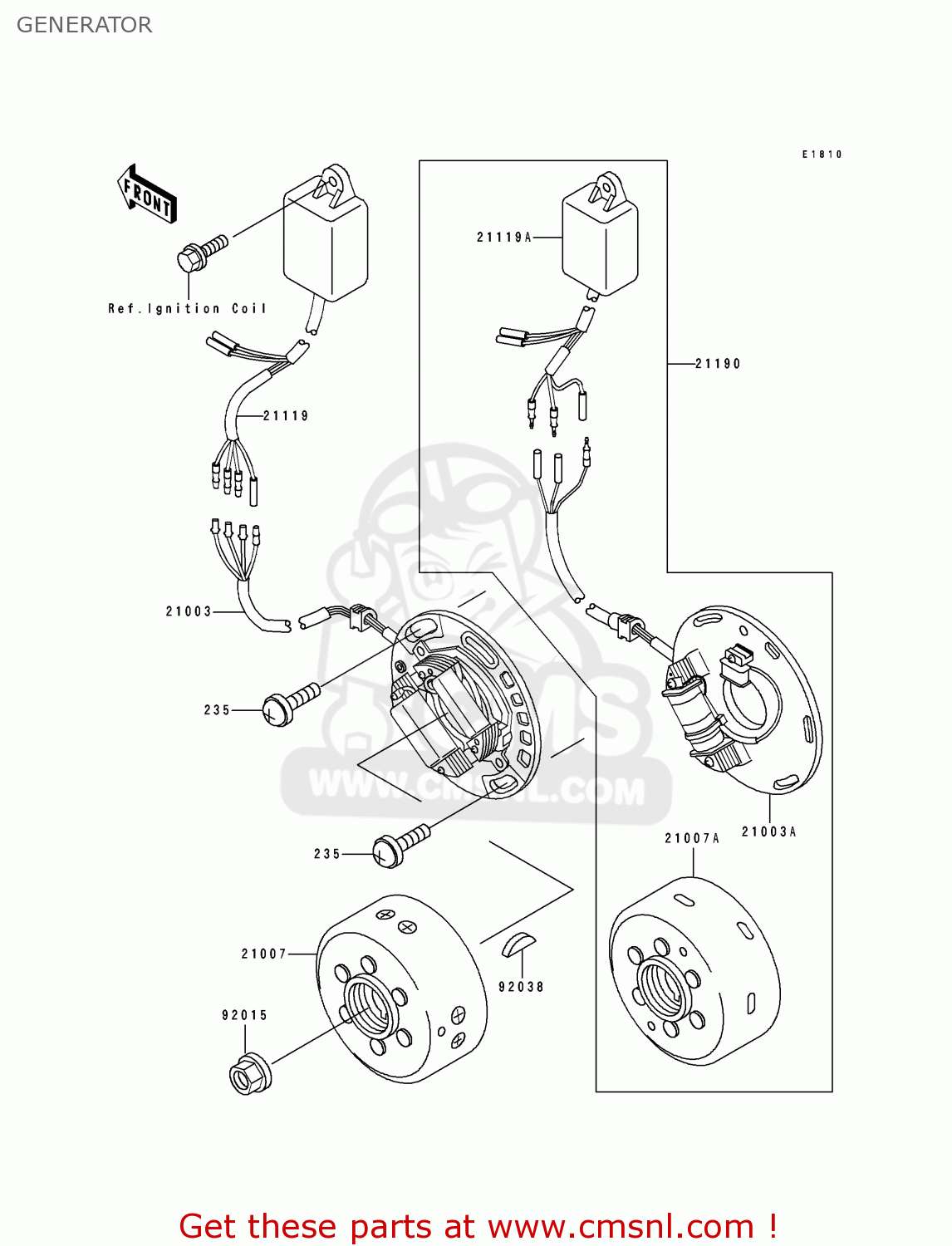 GENERATOR KX500-E1 1989 EUROPE UK AL