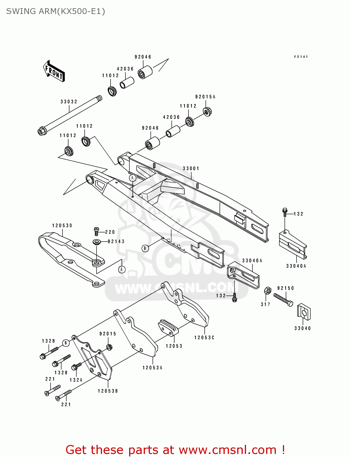 SWING ARM(KX500-E1) KX500-E1 1989 EUROPE UK AL