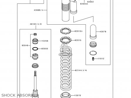 SHOCK ABSORBER - KX500-E1 1989 EUROPE UK AL