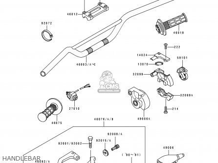 HANDLEBAR - KX500-E1 1989 EUROPE UK AL