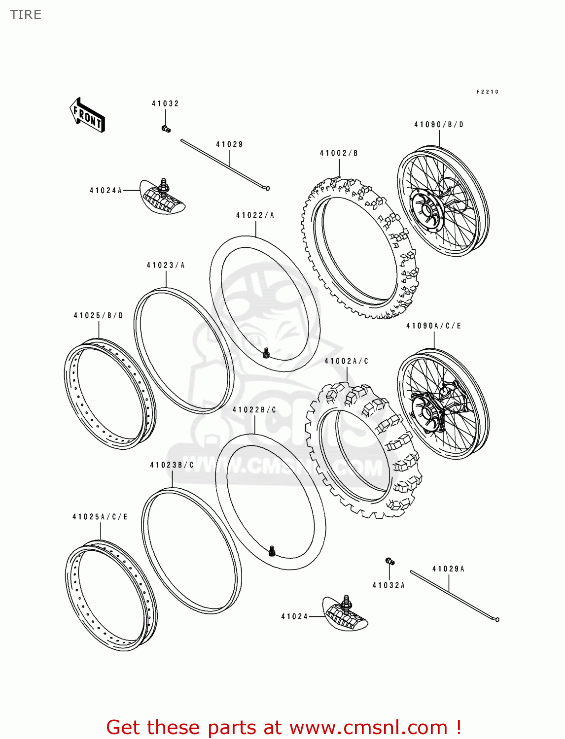 TIRE KX500-E1 1989 USA CANADA