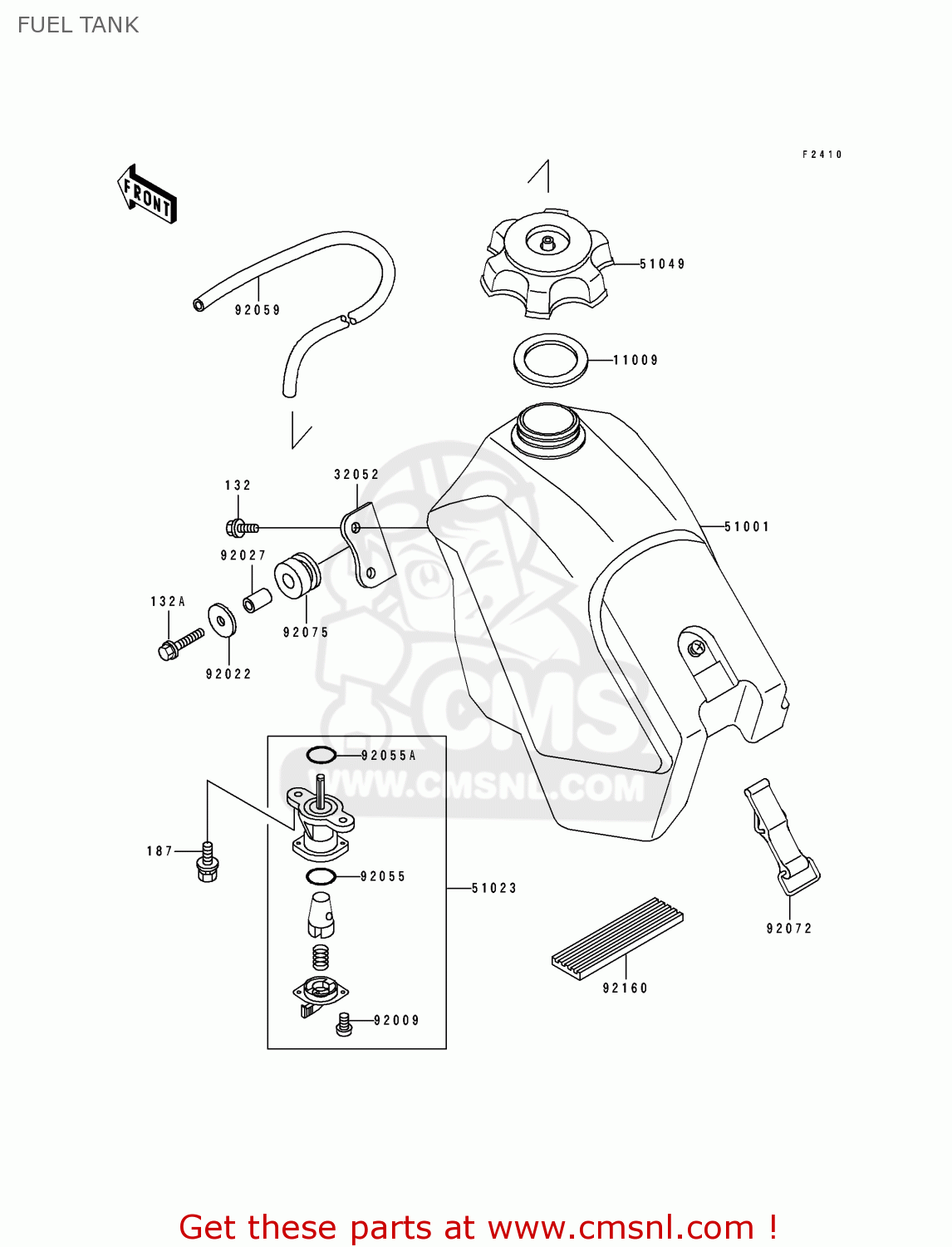 FUEL TANK KX500-E1 1989 USA CANADA