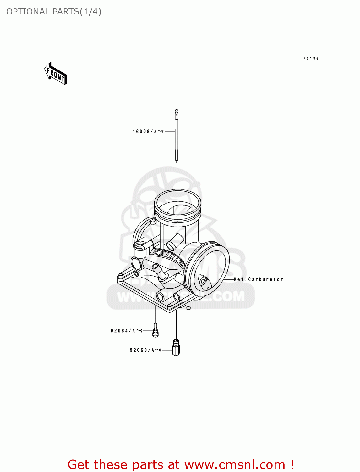 OPTIONAL PARTS(1/4) KX500-E1 1989 USA CANADA
