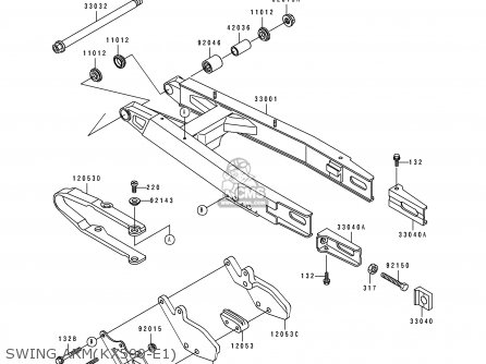 SWING ARM(KX500-E1) - KX500-E1 1989 USA CANADA