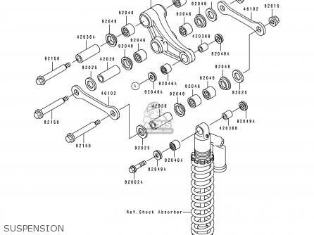 SUSPENSION - KX500-E1 1989 USA CANADA