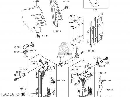 RADIATOR - KX500-E10 1998 EUROPE AS