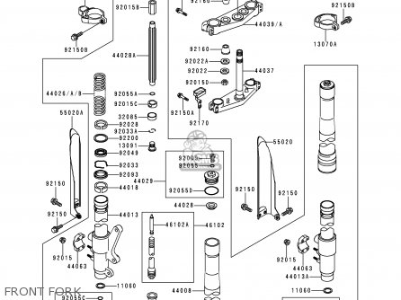 FRONT FORK - KX500-E10 1998 EUROPE AS