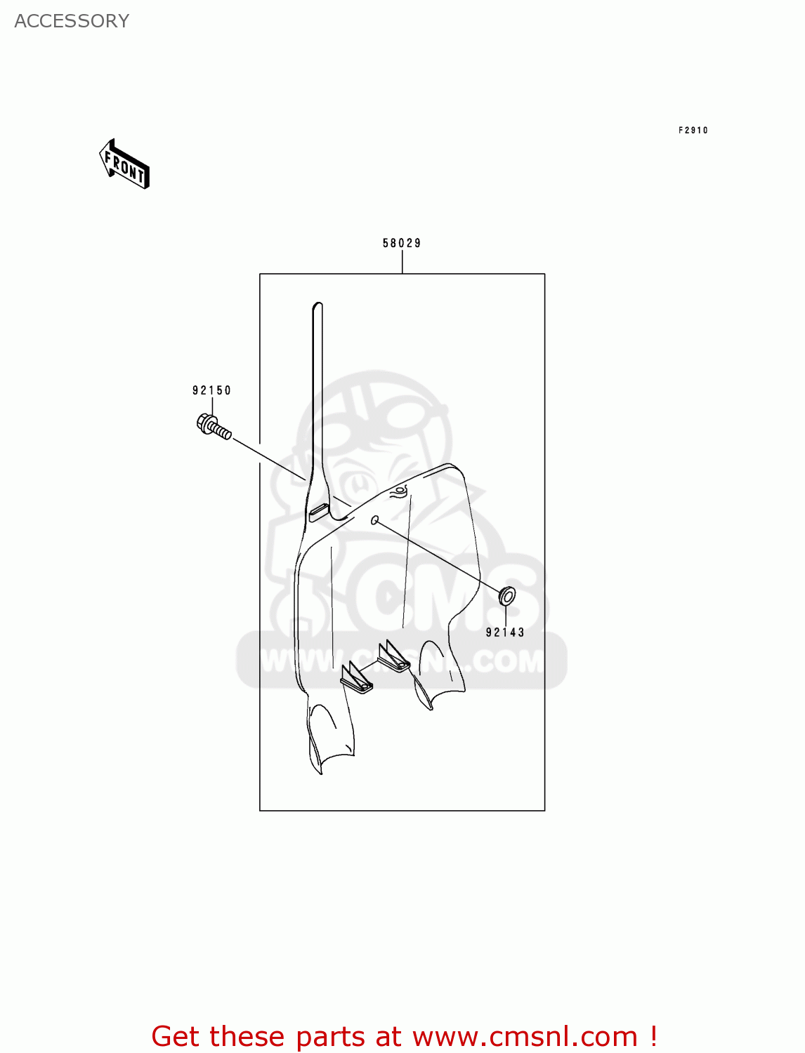 ACCESSORY KX500-E10 1998 USA CANADA