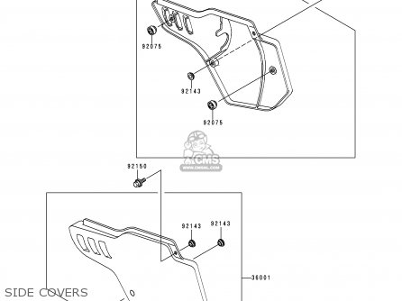 SIDE COVERS - KX500-E11 1999 EUROPE AS