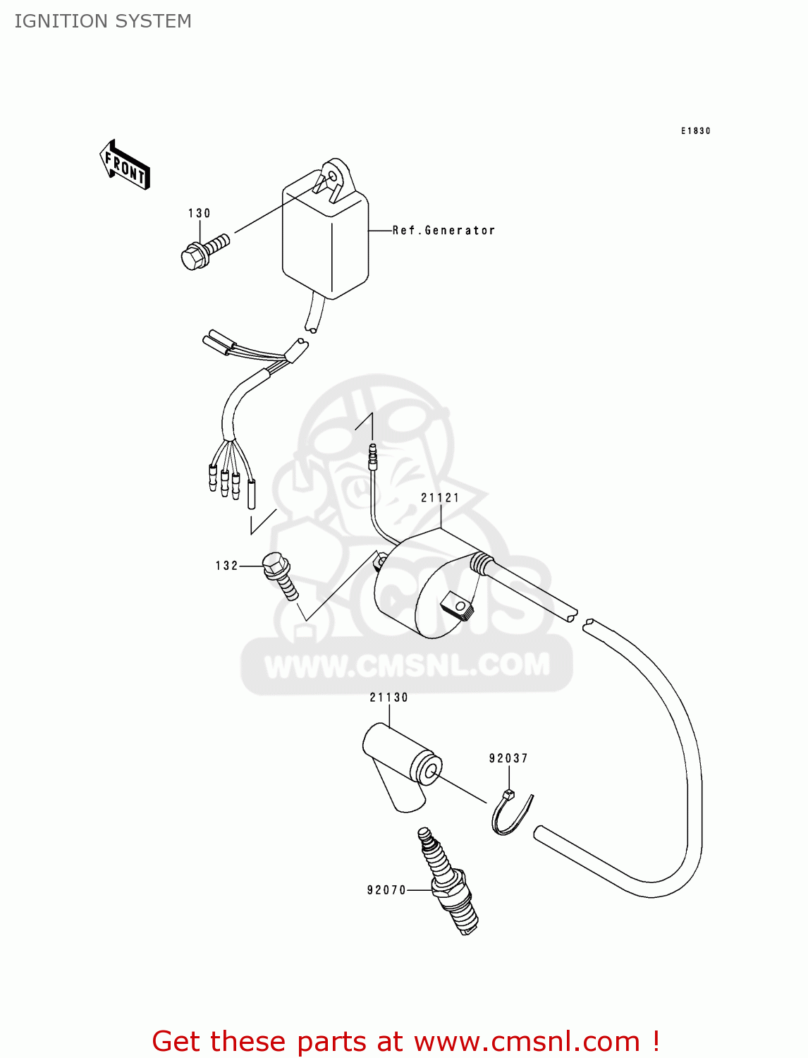 IGNITION SYSTEM KX500-E12 2000 EUROPE AS
