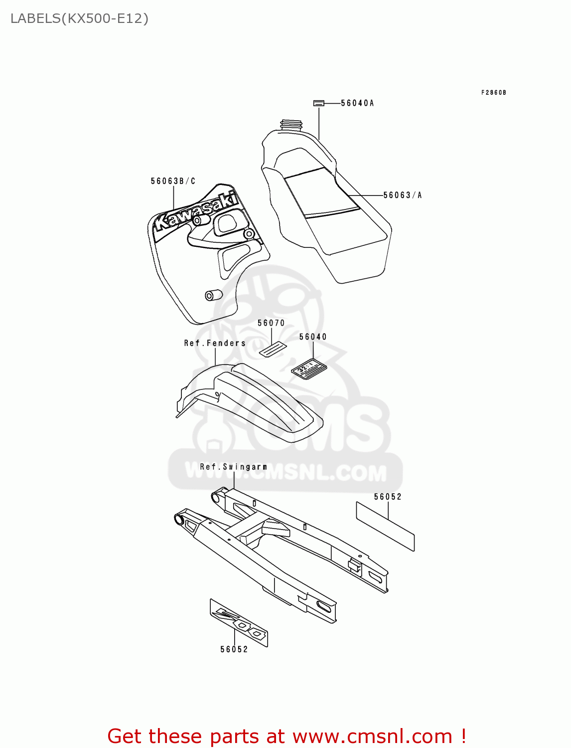 LABELS(KX500-E12) KX500-E12 2000 EUROPE AS
