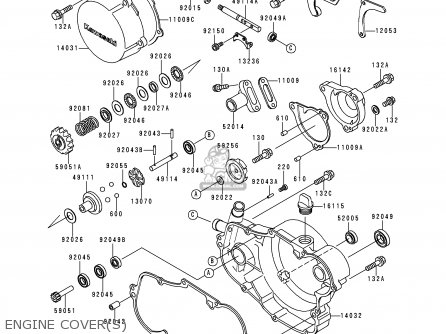 ENGINE COVER(S) - KX500-E12 2000 EUROPE AS