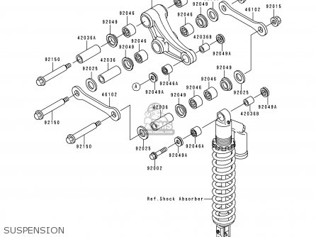 SUSPENSION - KX500-E12 2000 EUROPE AS