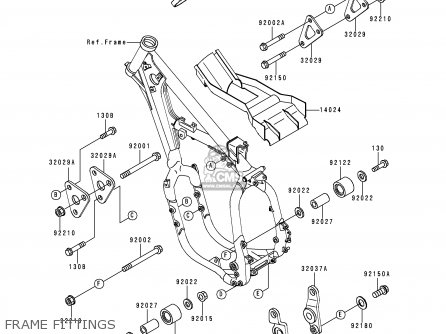 FRAME FITTINGS - KX500-E12 2000 USA CANADA