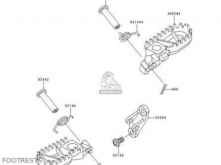 FOOTRESTS - KX500-E12 2000 USA CANADA