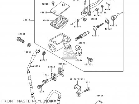 FRONT MASTER CYLINDER - KX500-E12 2000 USA CANADA