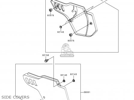 SIDE COVERS - KX500-E12 2000 USA CANADA