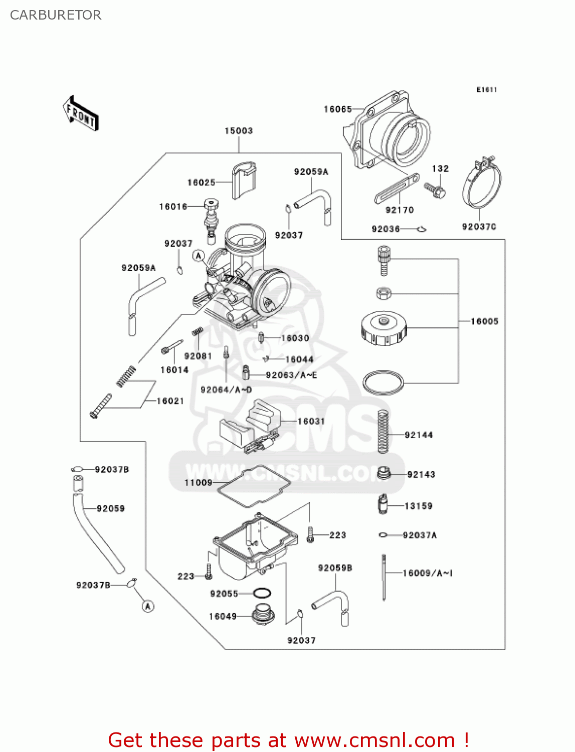 CARBURETOR KX500-E13 KX500 2001 USA CANADA