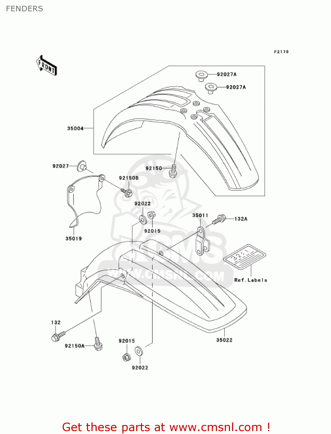 FENDERS KX500-E13 KX500 2001 USA CANADA