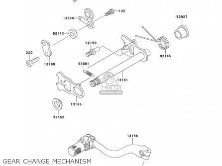 GEAR CHANGE MECHANISM - KX500-E13 KX500 2001 USA CANADA