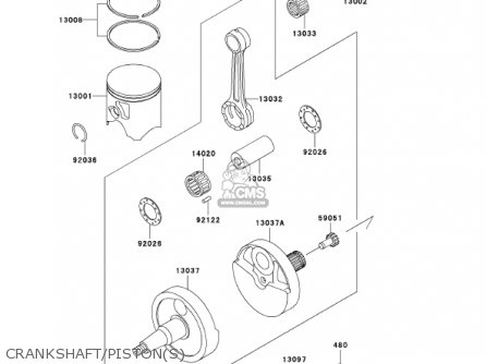 CRANKSHAFT/PISTON(S) - KX500-E13 KX500 2001 USA CANADA