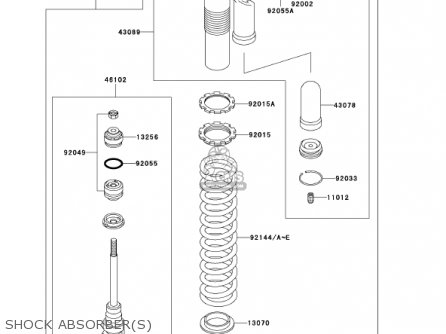 SHOCK ABSORBER(S) - KX500-E13 KX500 2001 USA CANADA