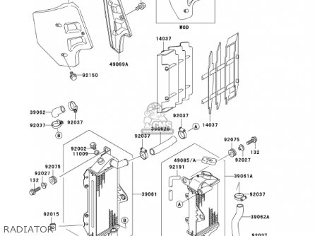 RADIATOR - KX500-E13 KX500 2001 USA CANADA