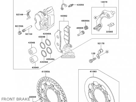 FRONT BRAKE - KX500-E13 KX500 2001 USA CANADA