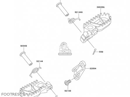 FOOTRESTS - KX500-E13 KX500 2001 USA CANADA