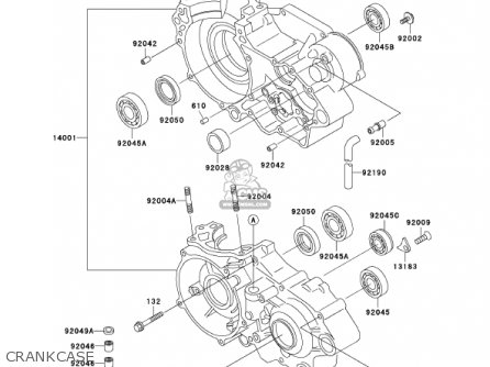 CRANKCASE - KX500-E13 KX500 2001 USA CANADA
