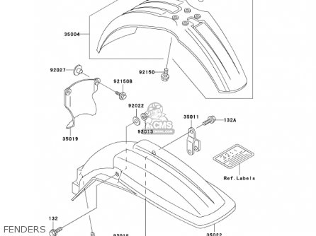 FENDERS - KX500-E13 KX500 2001 USA CANADA