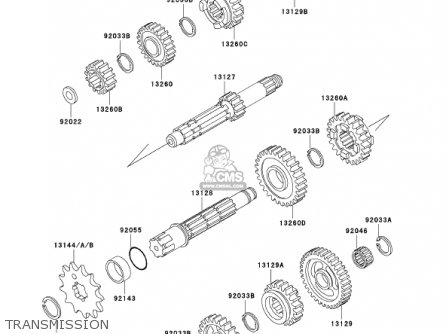 TRANSMISSION - KX500-E13 KX500 2001 USA CANADA