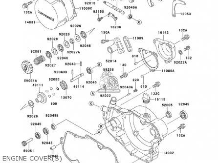ENGINE COVER(S) - KX500-E13 KX500 2001 USA CANADA